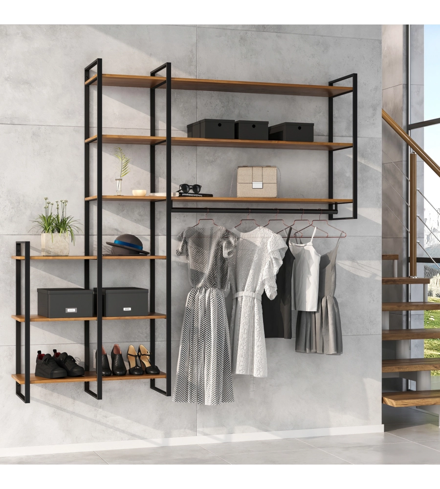 STRUTTURA PER SCAFFALE LADER IN ACCIAIO NERO, 83 CM
