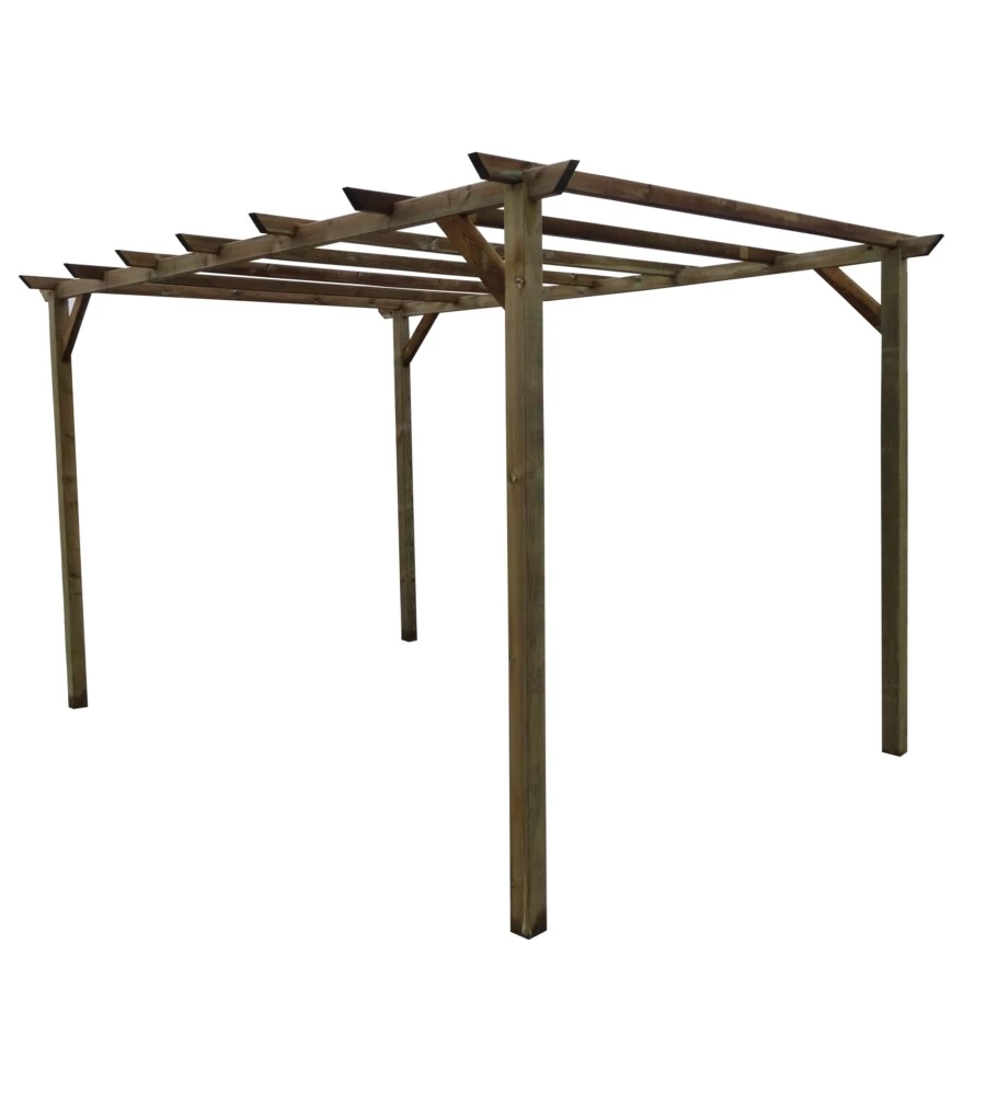 PERGOLA DA ESTERNO LIBERA IN LEGNO DI PINO 300X400X250 CM