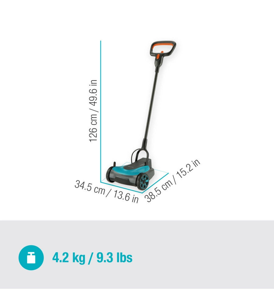 TAGLIAERBA A BATTERIA GARDENA "HANDYMOWER 22" TAGLIO DA 22 CM 18 V SOLO CORPO MACCHINA