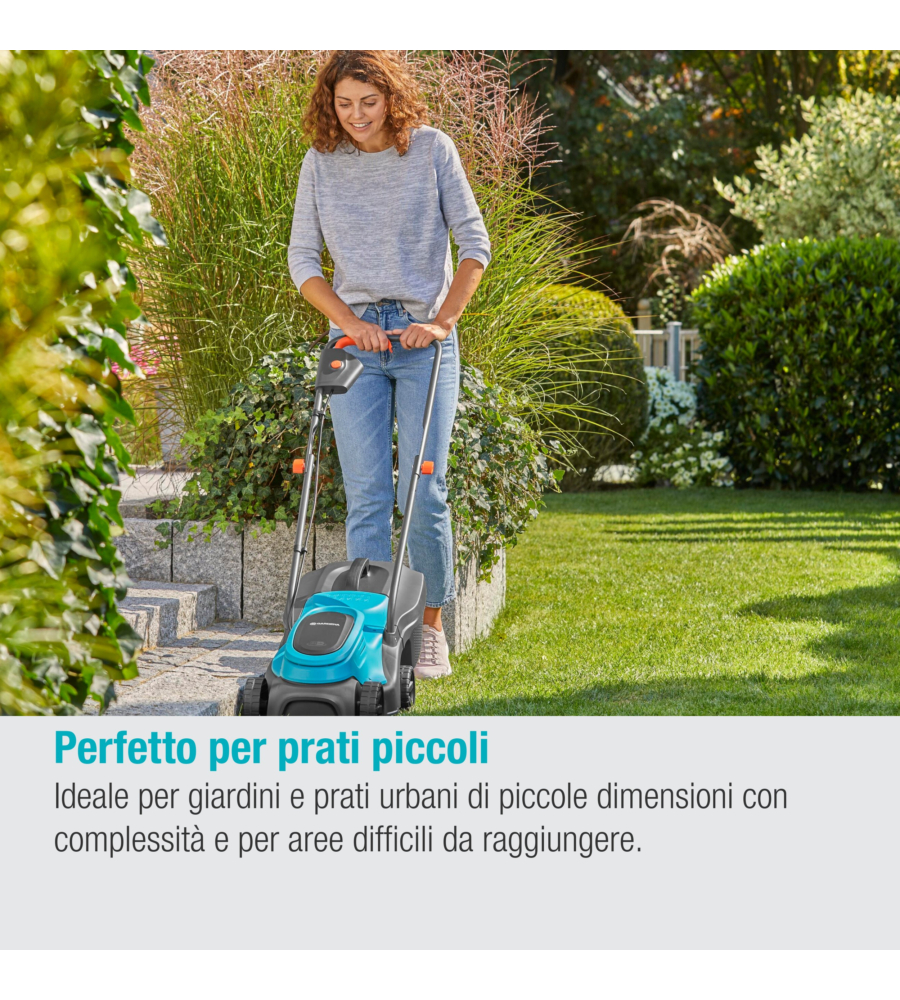 TAGLIAERBA A BATTERIA GARDENA "POWERMAX 30" TAGLIO DA 30 CM 18 V SOLO CORPO MACCHINA