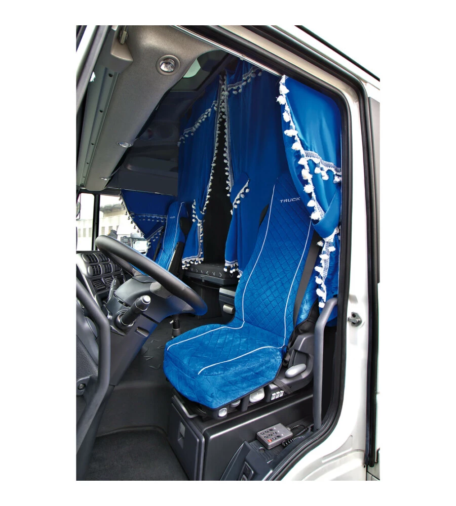 SET TENDE E COPRISEDILI PER CAMION IN MICROFIBRA BLU - LAMPA