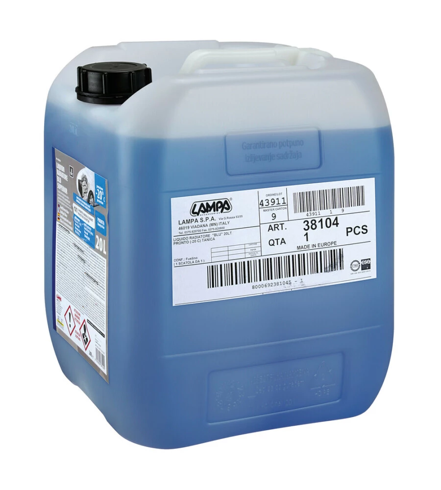 LIQUIDO RADIATORE BLU TANICA DA 20 LT PRONTO (-20 C) - LAMPA