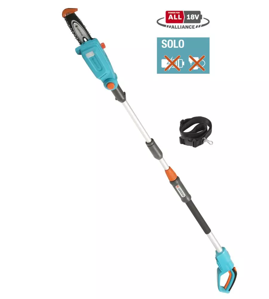 POTATORE A CATENA TELESCOPICO A BATTERIA GARDENA "TCS 20" BARRA 20 CM 18V, SOLO CORPO MACCHINA