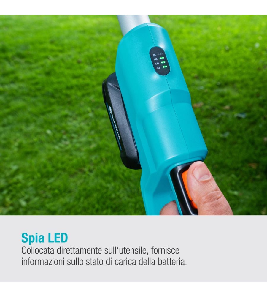 POTATORE A CATENA TELESCOPICO A BATTERIA GARDENA "TCS 20" BARRA 20 CM 18V, SOLO CORPO MACCHINA
