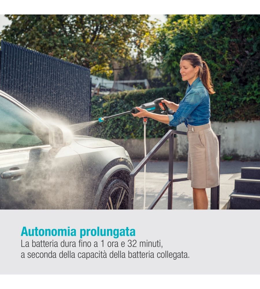 IDROPULITRICE A BATTERIA A FREDDO "ACQUACLEAN" 24 BAR 18V, SOLO CORPO MACCHINA