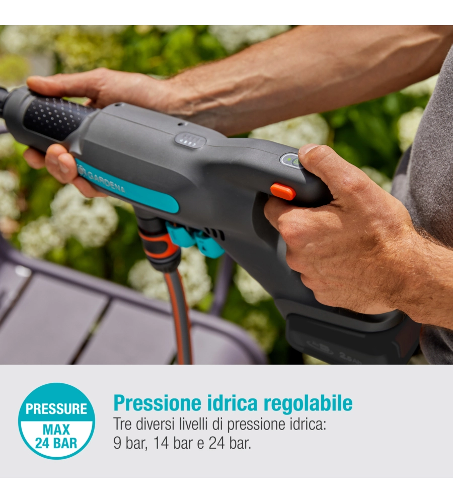 IDROPULITRICE A BATTERIA A FREDDO "ACQUACLEAN" 24 BAR 18V, SOLO CORPO MACCHINA
