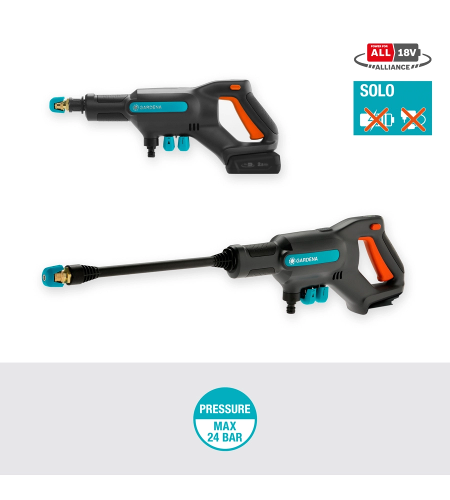 IDROPULITRICE A BATTERIA A FREDDO "ACQUACLEAN" 24 BAR 18V, SOLO CORPO MACCHINA