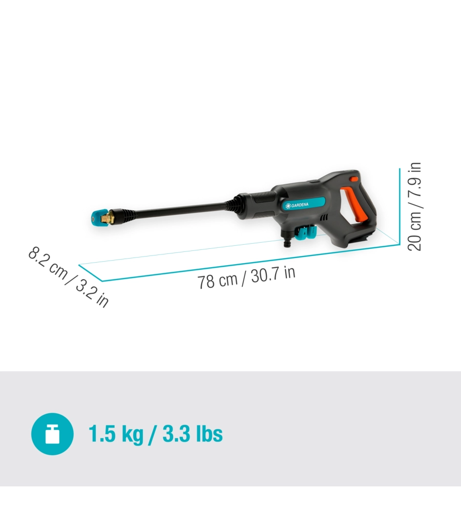 IDROPULITRICE A BATTERIA A FREDDO "ACQUACLEAN" 24 BAR 18V, SOLO CORPO MACCHINA