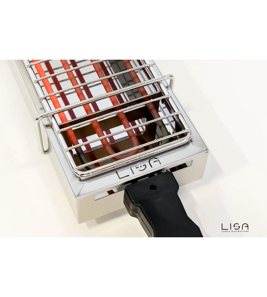 BARBECUE ELETTRICO LISA "EBBQ"  IN ACCIAIO INOX CON GRIGLIA 66X14 CM