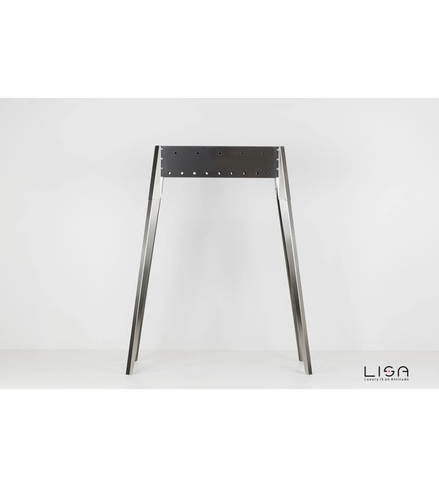 CUOCISPIEDINI A CARBONELLA LISA "MIAMI 500" IN ACCIAIO INOX 60X36X83 CM