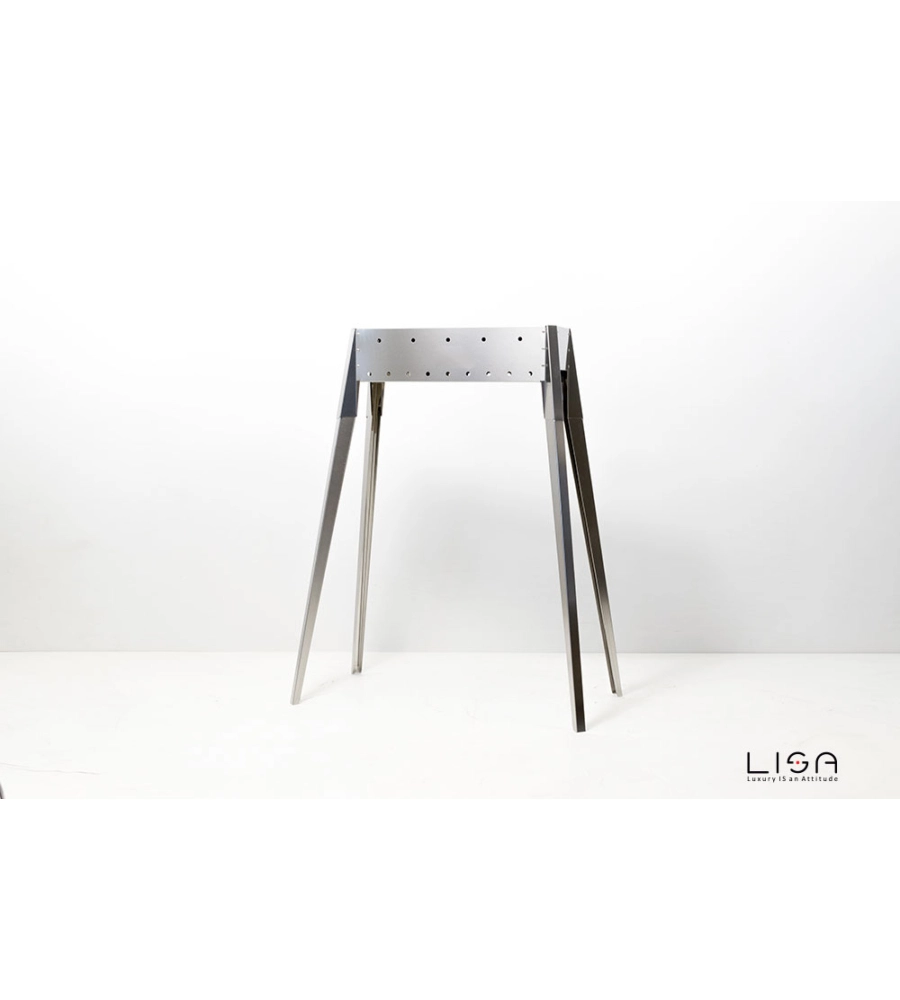 CUOCISPIEDINI A CARBONELLA LISA "MIAMI 500" IN ACCIAIO INOX 60X36X83 CM