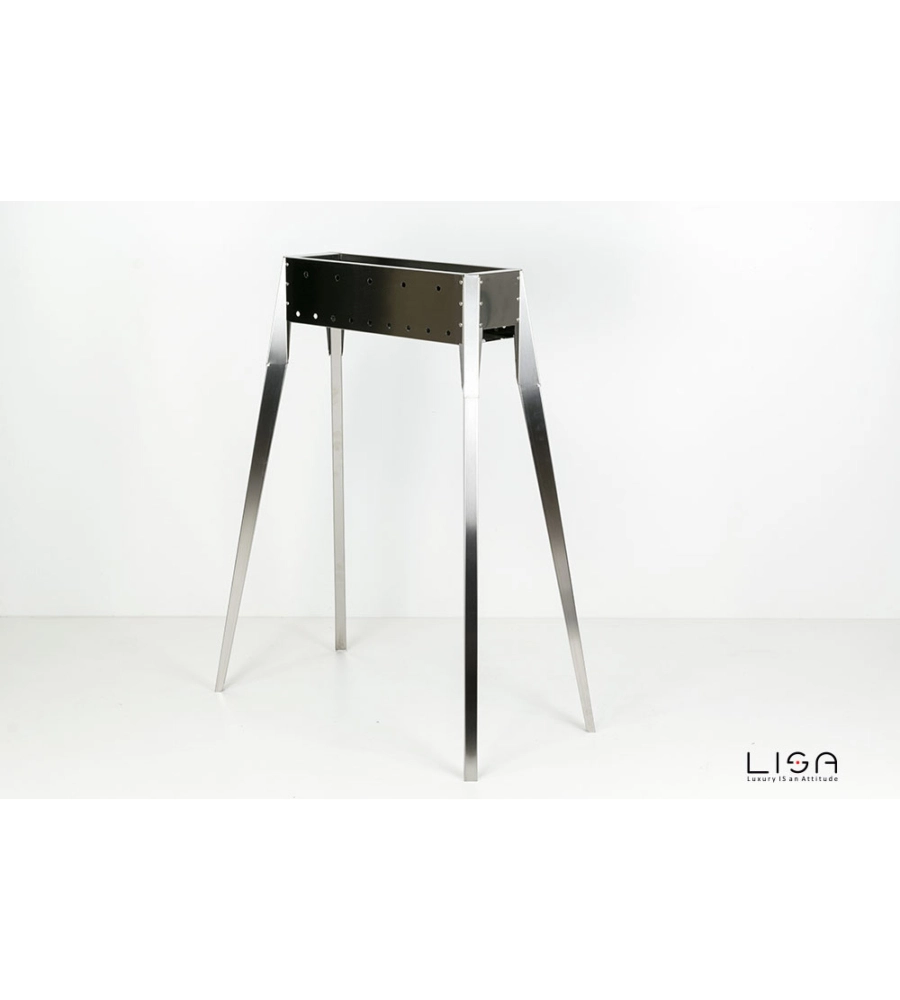 CUOCISPIEDINI A CARBONELLA LISA "MIAMI 500" IN ACCIAIO INOX 60X36X83 CM