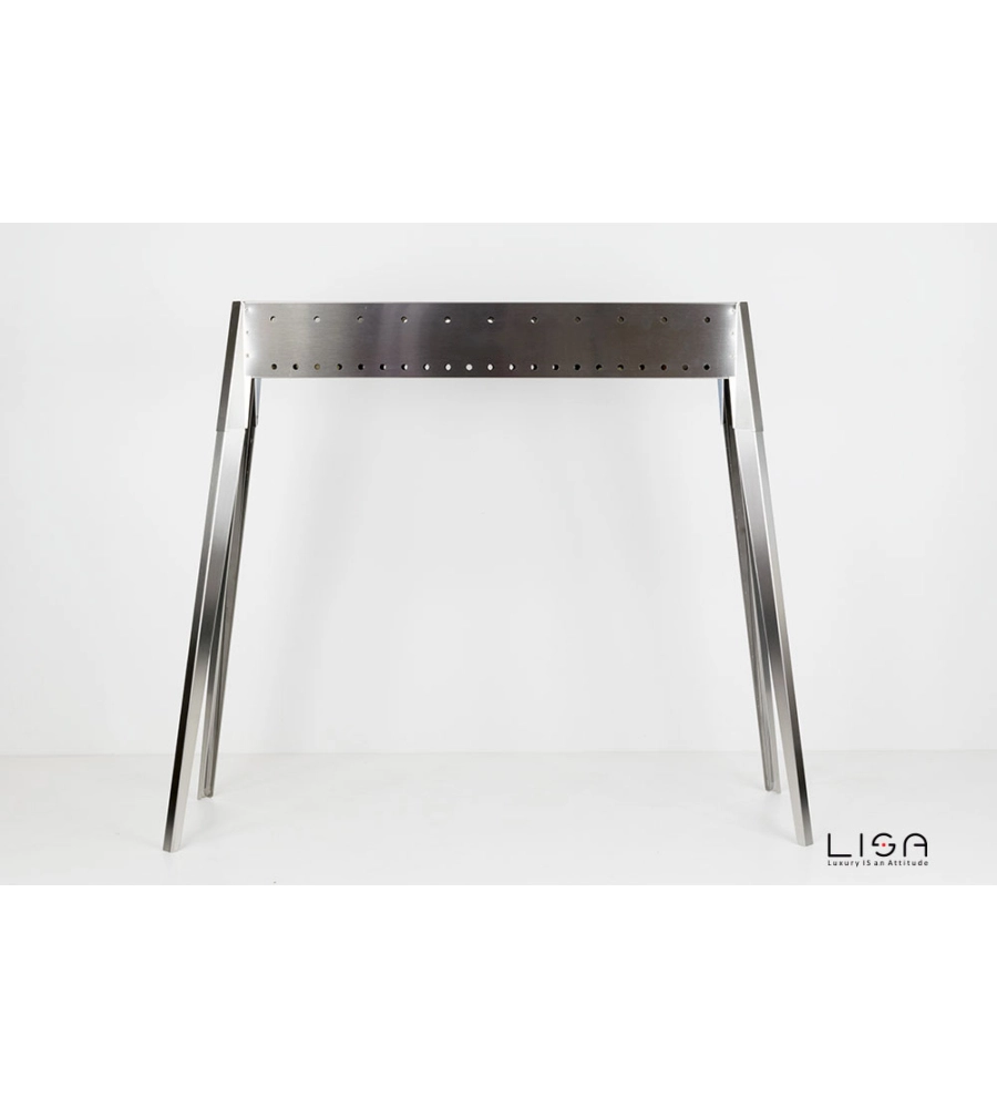 CUOCISPIEDINI A CARBONELLA LISA "MIAMI 800" IN ACCIAIO INOX  106X36X83 CM
