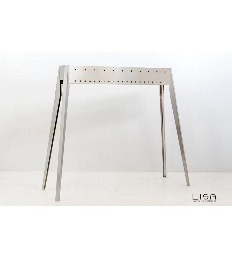 CUOCISPIEDINI A CARBONELLA LISA "MIAMI 800" IN ACCIAIO INOX  106X36X83 CM
