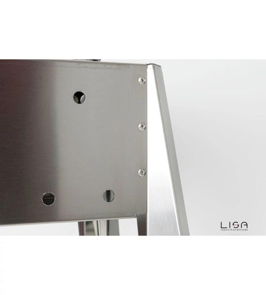 CUOCISPIEDINI A CARBONELLA LISA "MIAMI 800" IN ACCIAIO INOX  106X36X83 CM