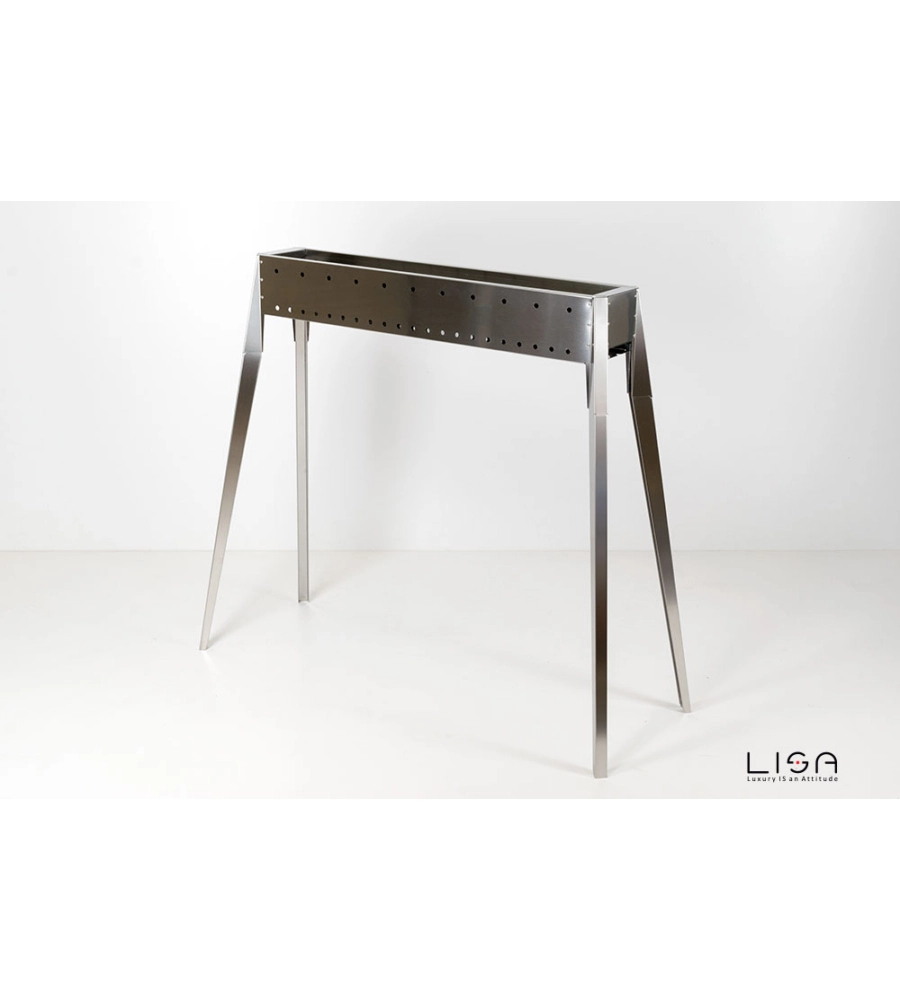 CUOCISPIEDINI A CARBONELLA LISA "MIAMI 800" IN ACCIAIO INOX  106X36X83 CM