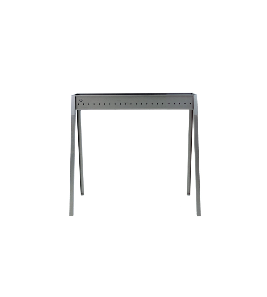 CUOCISPIEDINI A CARBONELLA LISA "TORINO 80" IN FERRO ALLUMINATO 78,5X32,5X79,5 CM