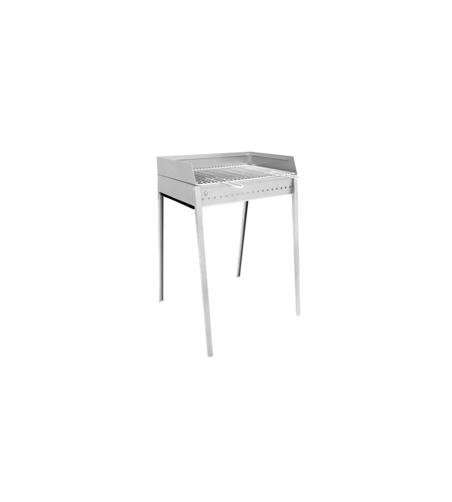 BARBECUE A CARBONELLA LISA "STROMBOLI" IN ACCIAIO INOX  60,5X59,5X91 CM