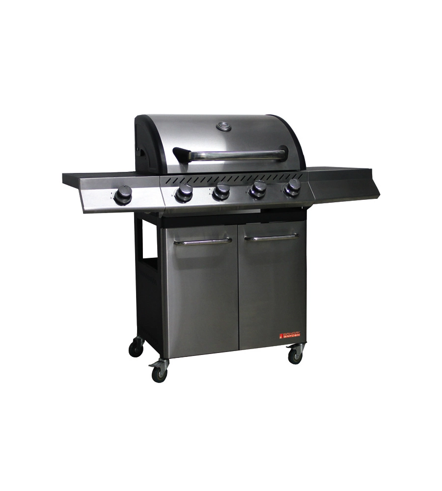 BARBECUE A GAS SANDRIGARDEN "BRASILE" 4 BRUCIATORI E FORNELLO LATERALE 130X54X110 CM