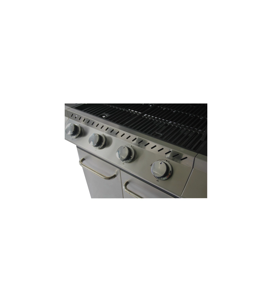 BARBECUE A GAS SANDRIGARDEN "BRASILE" 4 BRUCIATORI E FORNELLO LATERALE 130X54X110 CM