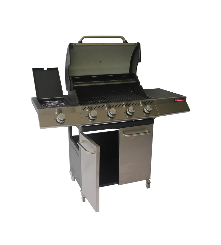 BARBECUE A GAS SANDRIGARDEN "BRASILE" 4 BRUCIATORI E FORNELLO LATERALE 130X54X110 CM