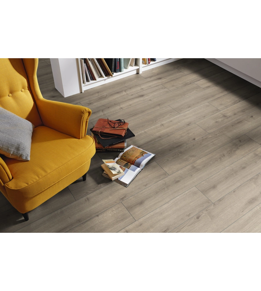 PAVIMENTO LAMINATO 8 MM ROVERE ARGENTO 2,131 MQ, 8X193X1380 MM - KIMONO