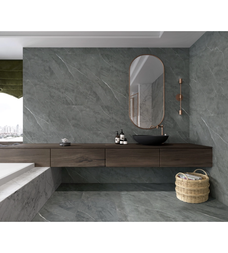 PIASTRELLA MURO SPC 3 MM PIETRA GRIGIO CARDIFF 2,506 MQ, 3X457X914 MM - KIMONO