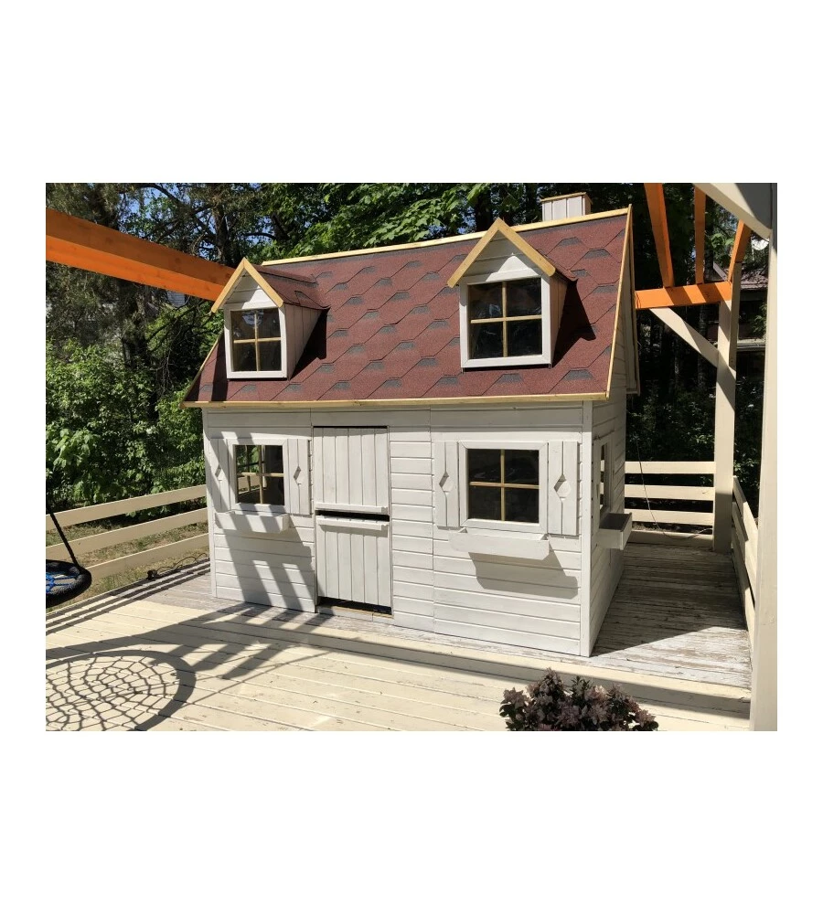 CASETTA DA GIARDINO PER BAMBINI IN LEGNO DOMUS "SOFIA" 157X248X218 CM
