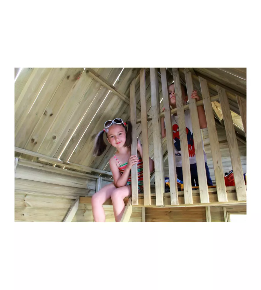 CASETTA DA GIARDINO PER BAMBINI IN LEGNO DOMUS "SOFIA" 157X248X218 CM