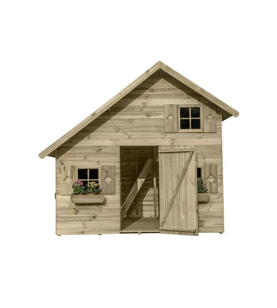 CASETTA DA GIARDINO PER BAMBINI IN LEGNO DOMUS "CLARISSA" 223X250X230 CM