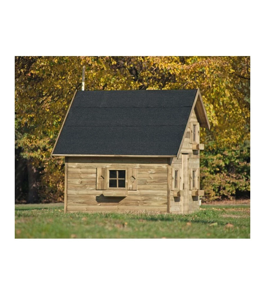 CASETTA DA GIARDINO PER BAMBINI IN LEGNO DOMUS "CLARISSA" 223X250X230 CM