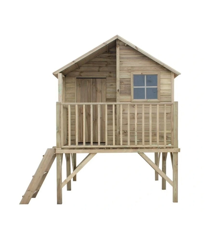 CASETTA DA GIARDINO PER BAMBINI DOMUS "LEONARDO" IN LEGNO 175X226X250,5 CM