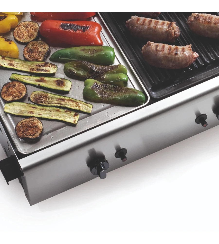 BARBECUE A GAS OMPAGRILL CON PLANCHA SINGOLA 1 BRUCIATORE 40X43 CM