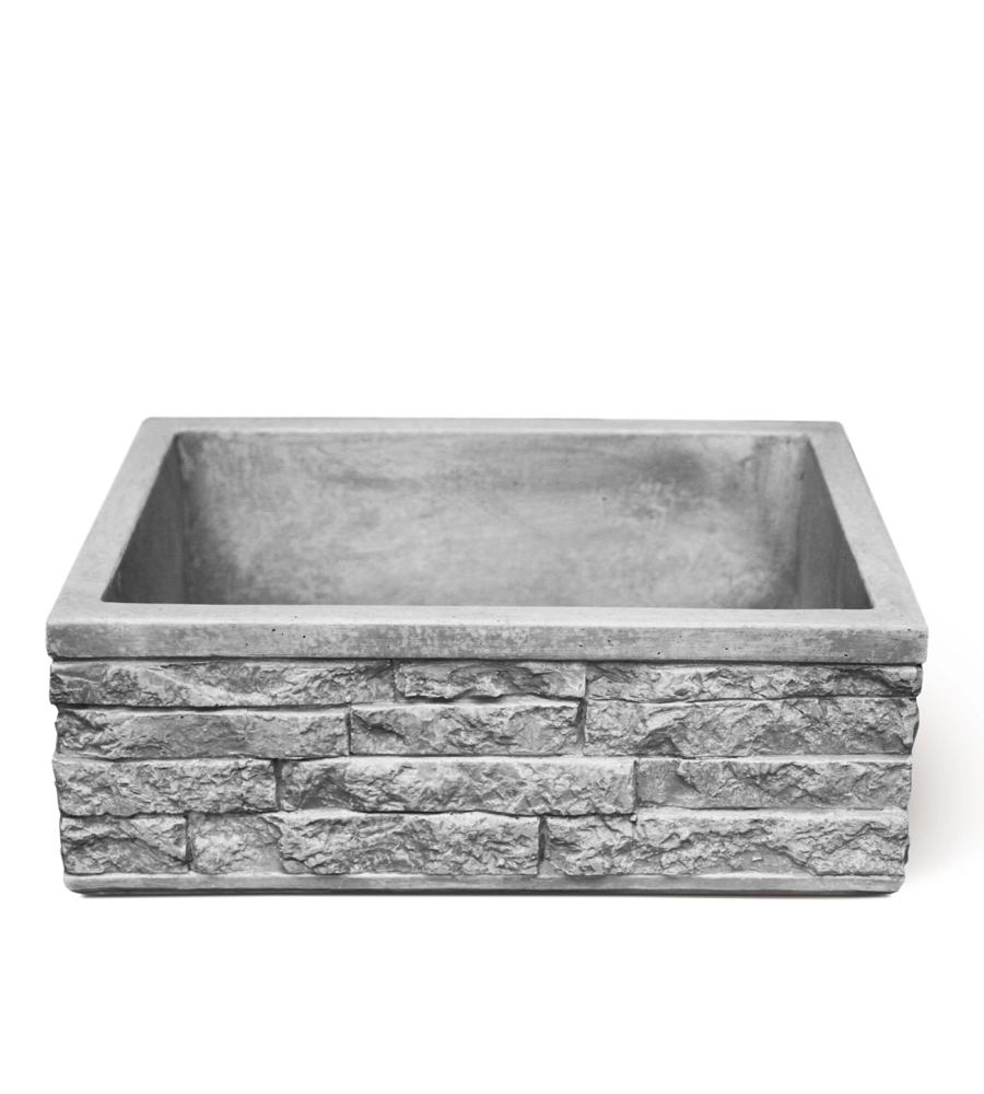 LAVELLO DA GIARDINO "MESETA" GRIGIO, 45X35X16 CM - KAM