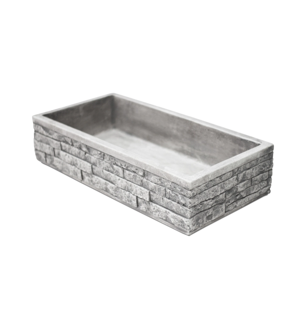 LAVELLO DA GIARDINO "MESETA XL" GRIGIO, 70X35X16 CM - KAM