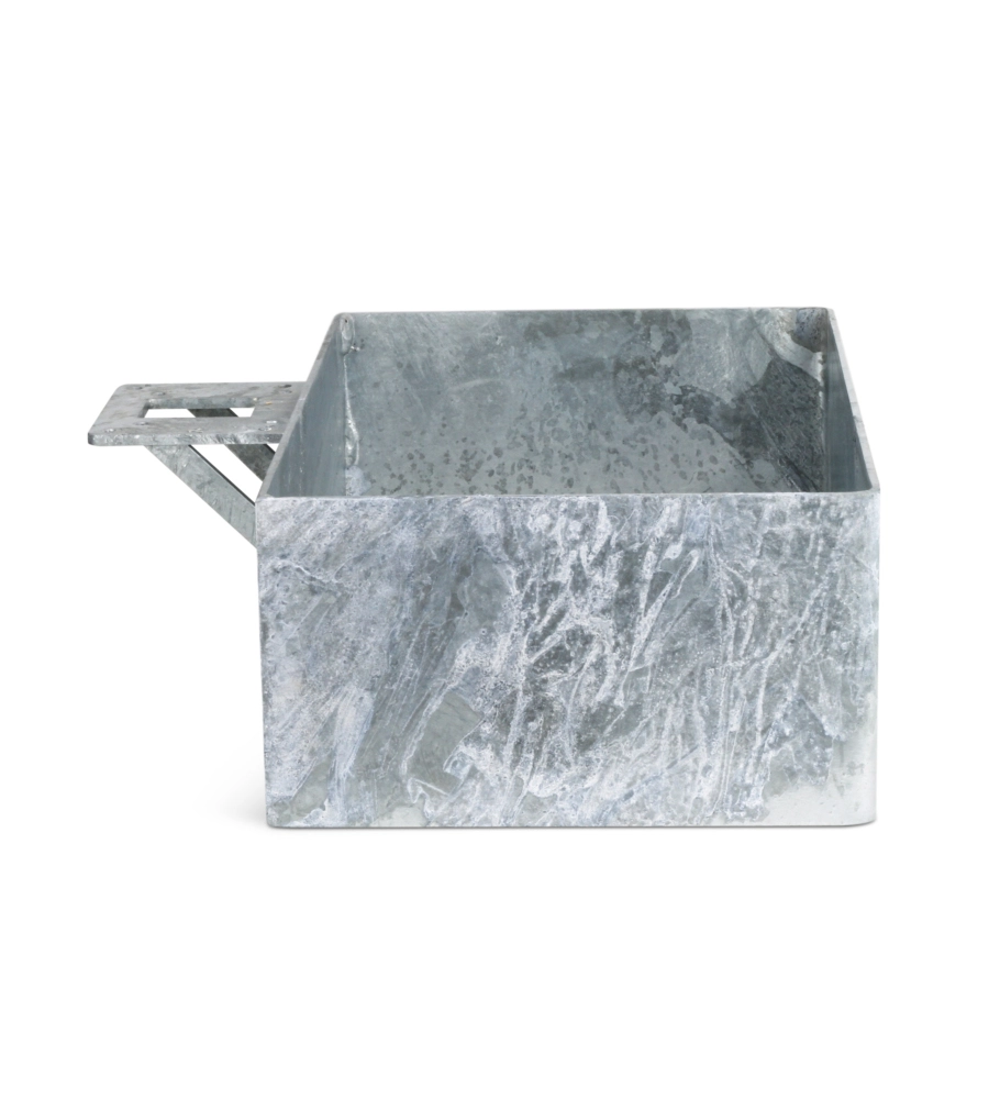 BASAMENTO PER FONTANE DA GIARDINO IN ACCIAIO ZINCATO A CALDO, 40X30 CM - KAM