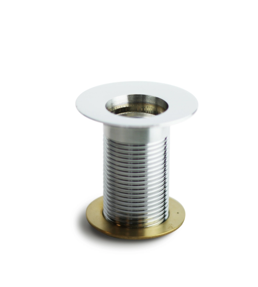 PILETTA DI SCARICO 1" PER FONTANA DA GIARDINO IN OTTONE CROMATO - KAM