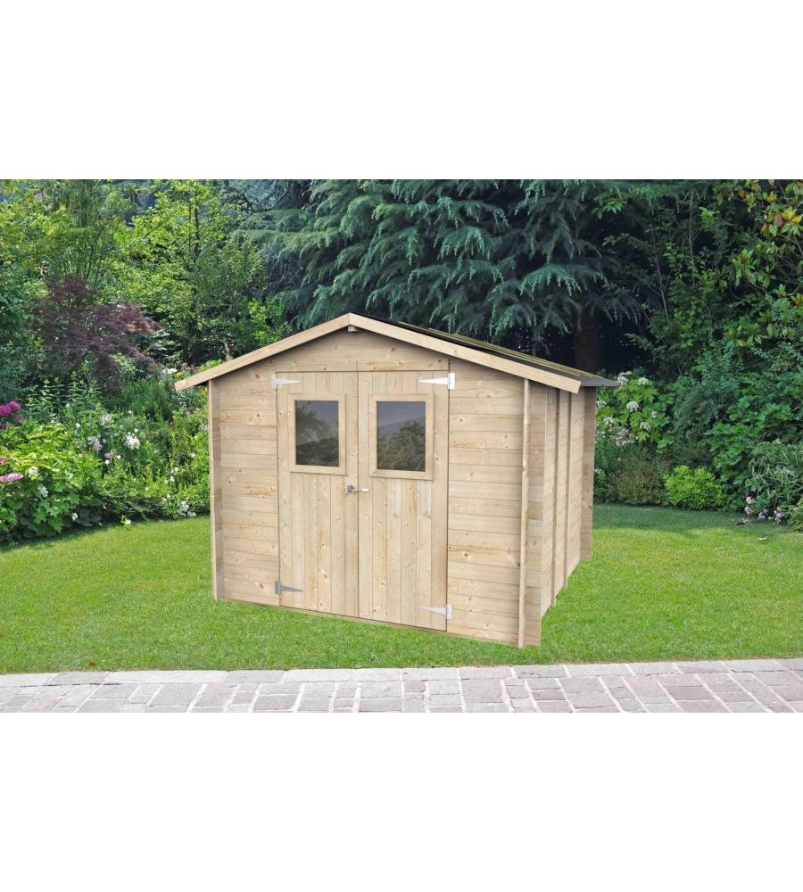 CASETTA IN LEGNO DA GIARDINO ALCE "HOBBY" IN ABETE 248X248X217 CM