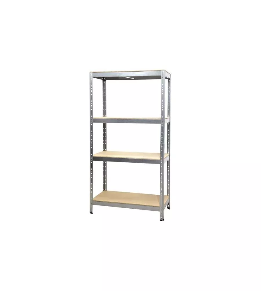 SCAFFALE IN METALLO E LEGNO "JOKER" IN KIT CON 4 RIPIANI, 120x60x180 CM PORTATA 300 KG - GRIMA