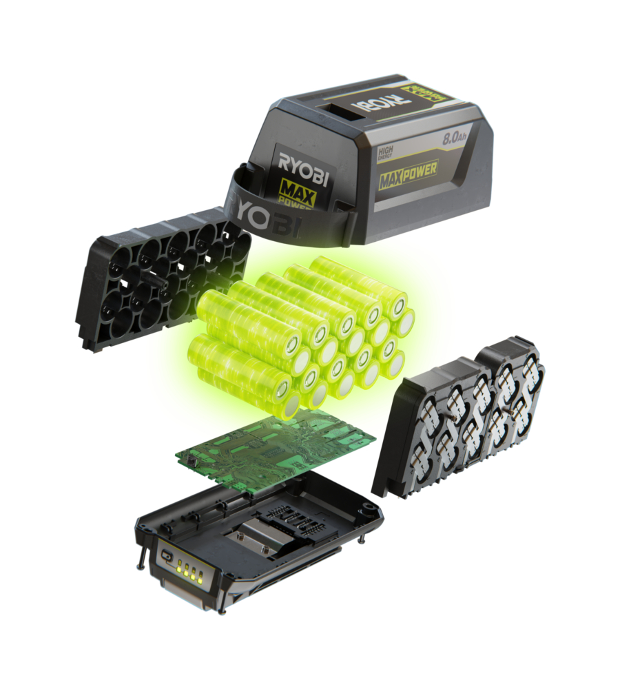 BATTERIA DI RICAMBIO RYOBI MAX POWER "RY36B80B" 36V 8AH