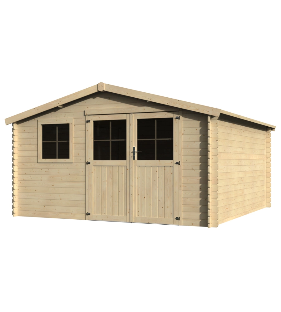 CASETTA IN LEGNO DA GIARDINO DECOR ET JARDIN "FLORAN" IN ABETE BIANCO NORDICO 414X403X234 CM