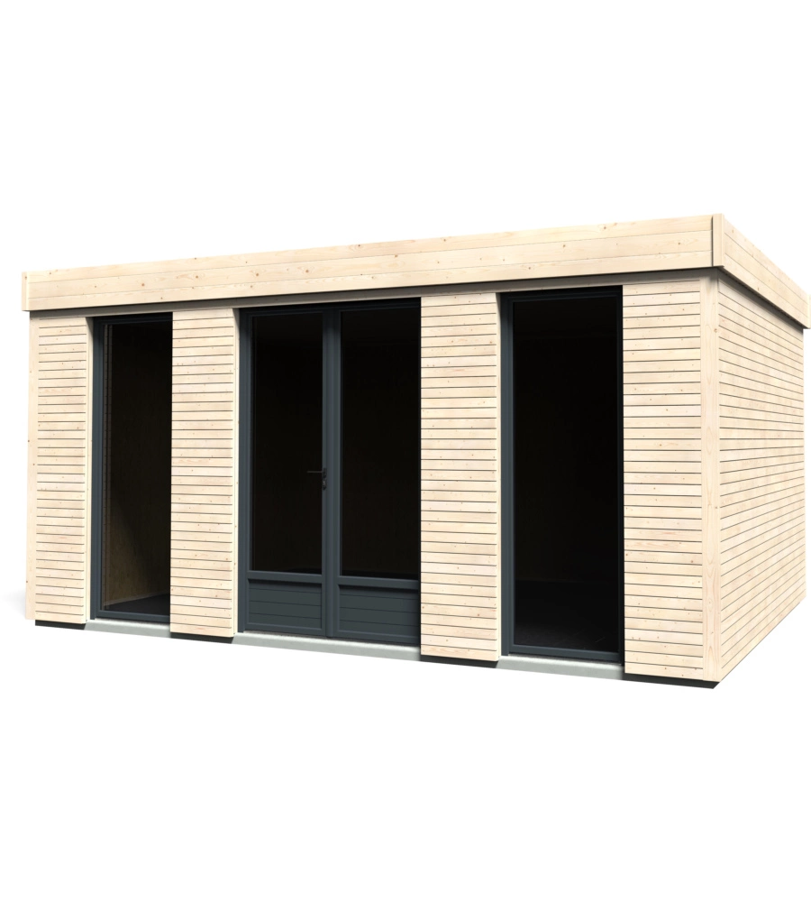 CASETTA IN LEGNO DA GIARDINO PREFABBRICATA DECOR ET JARDIN "DECOR HOME 15MQ" IN ABETE BIANCO NORDICO 497X365X250 CM