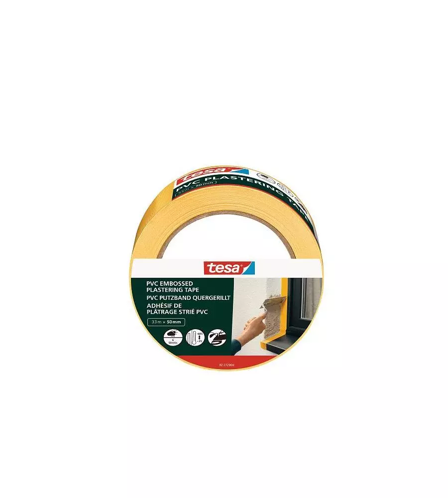 NASTRO PER INTONACATURA IN PVC,  50 MM X 33 MT - TESA