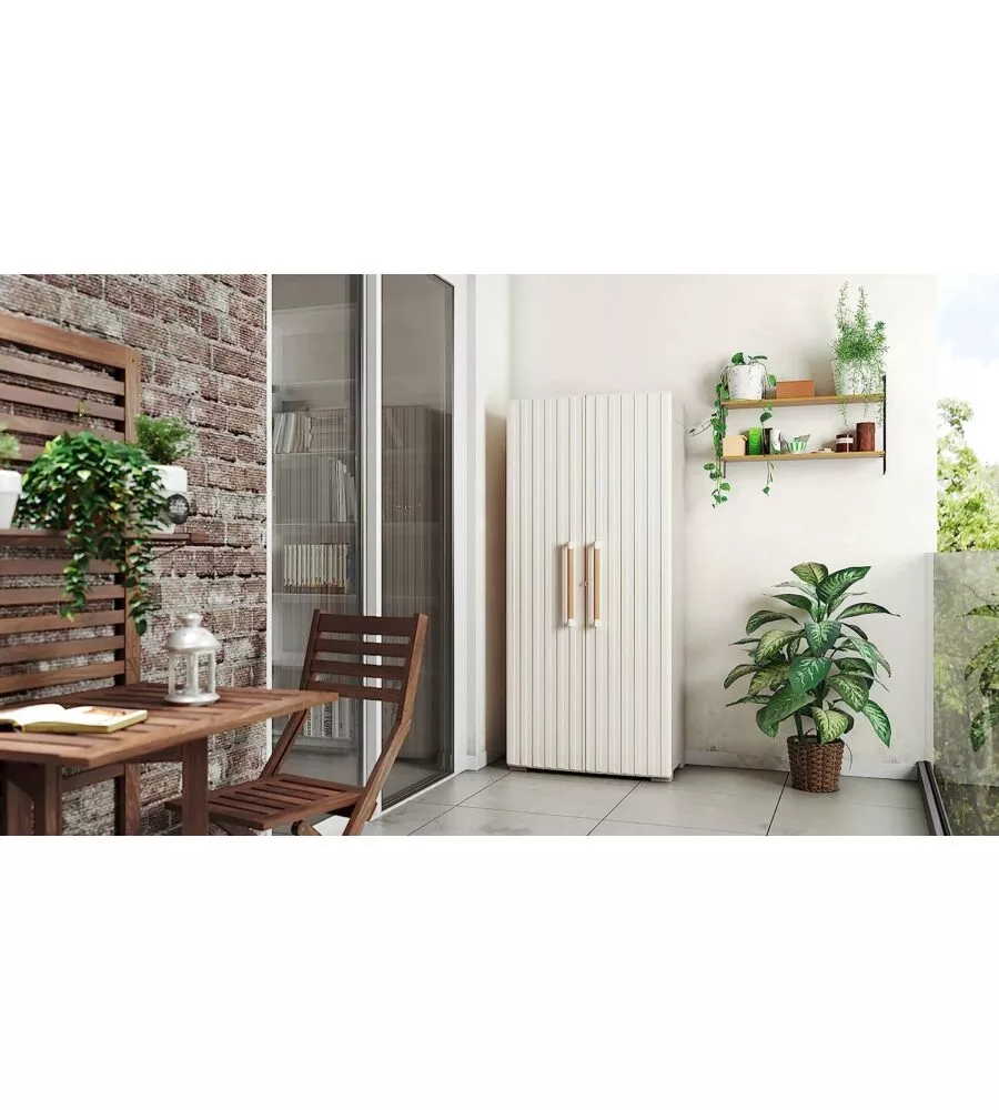ARMADIO IN RESINA ALTO KETER "GROOVE" BEIGE, 80X45X180 CM