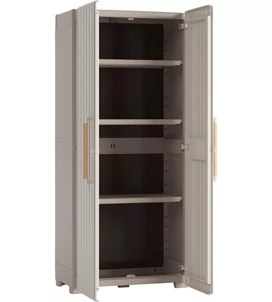 ARMADIO IN RESINA ALTO KETER "GROOVE" BEIGE, 80X45X180 CM