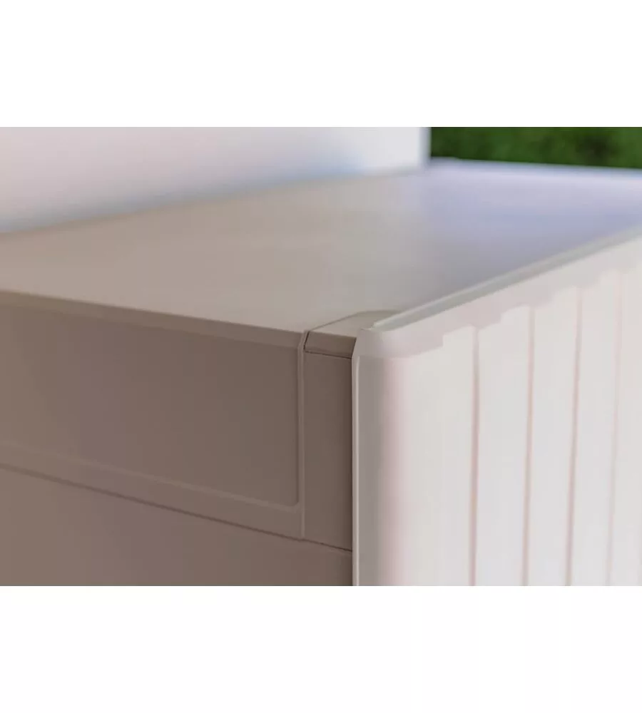ARMADIO IN RESINA BASSO KETER "GROOVE" GRIGIO, 80X45X98 CM