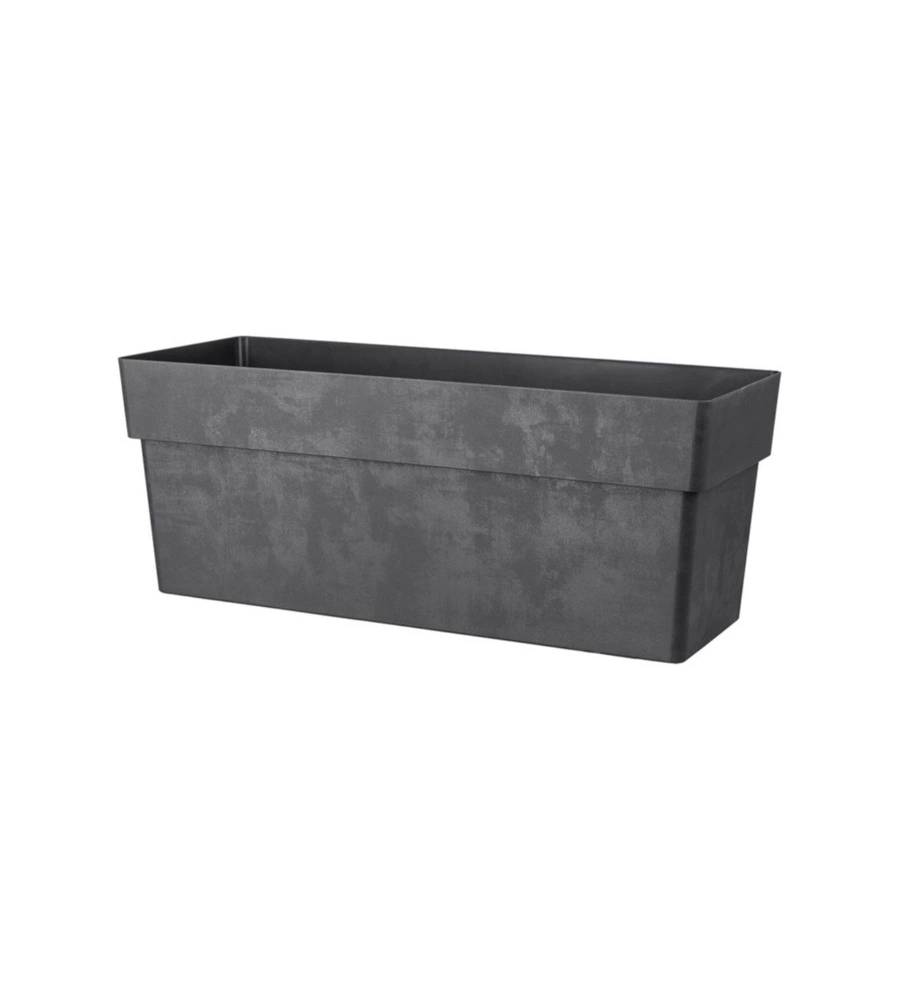 VASO DA GIARDINO "FENCE LIKE" IN RESINA ANTRACITE, 99X38X39 CM - DEROMA