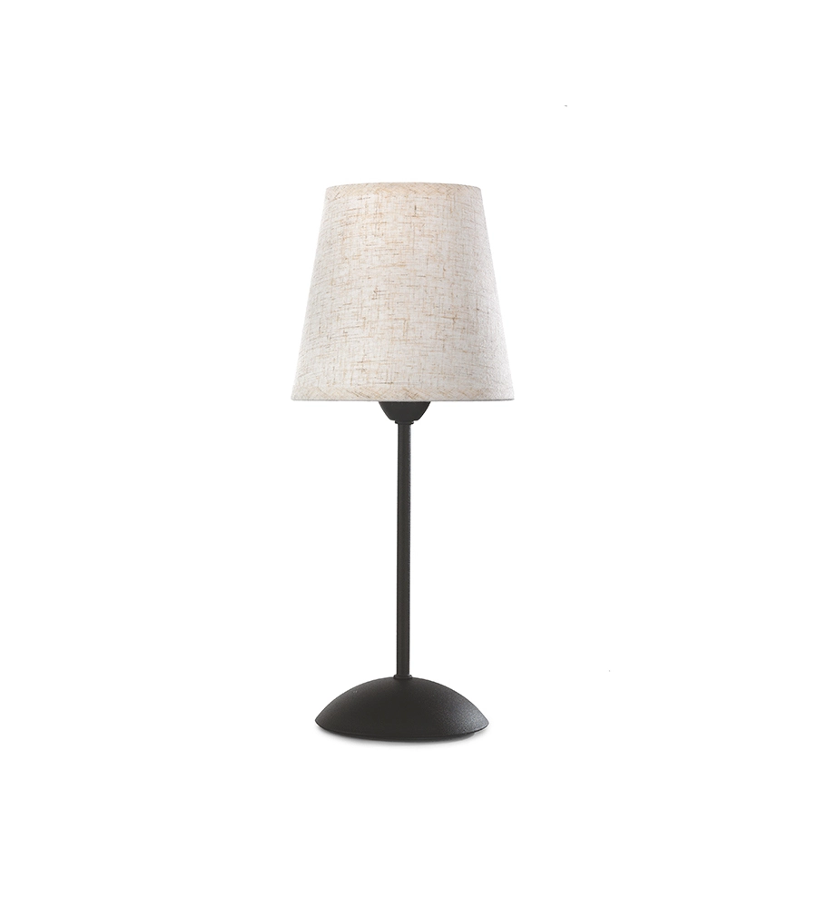 LAMPADA DA TAVOLO "LORIS" NERO E SABBIA, E14