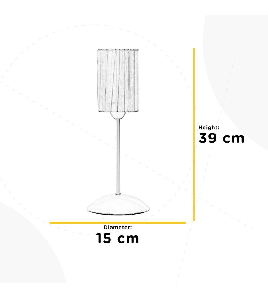 LAMPADA DA TAVOLO "GALASSIA" BIANCO, E14