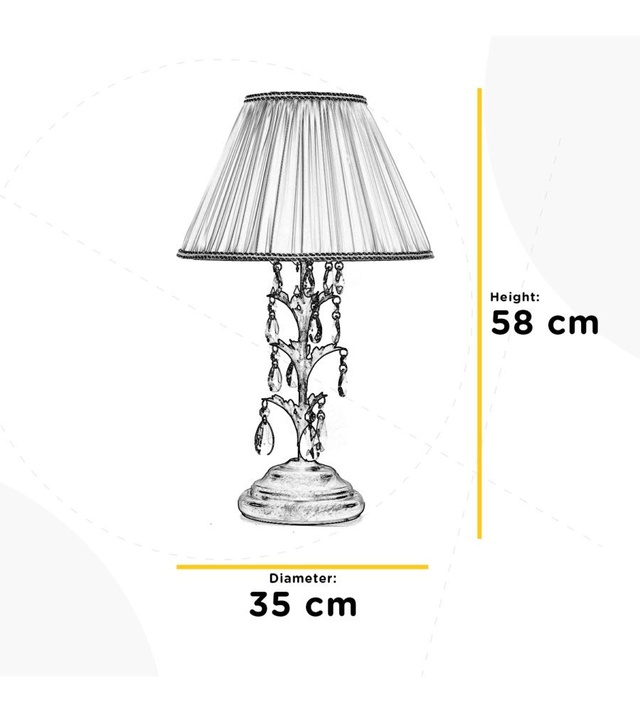 LAMPADA DA TAVOLO GRANDE "TERESA" BRONZO, E14